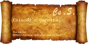 Csiszér Sarolta névjegykártya